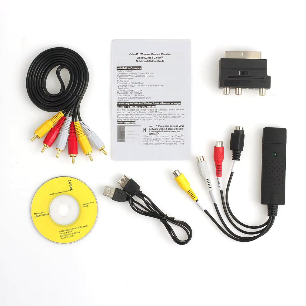 Convertisseur USB VHS vers DVD carte capture video RCA S-Vid
